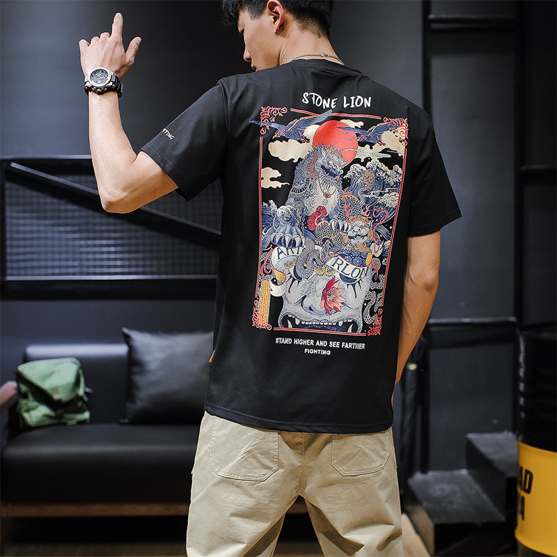 Majestic Stone Lion Graphic Tee